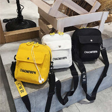 Load image into Gallery viewer, Canvas female bag 2019 spring new fashion Korean letter small bag travel out shoulder bag