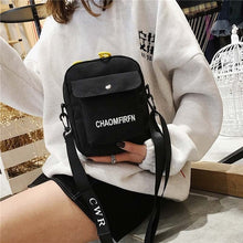Load image into Gallery viewer, Canvas female bag 2019 spring new fashion Korean letter small bag travel out shoulder bag