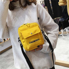 Load image into Gallery viewer, Canvas female bag 2019 spring new fashion Korean letter small bag travel out shoulder bag