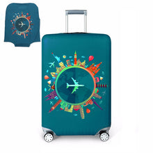 Load image into Gallery viewer, TRIPNUO Thicker Blue City Luggage Cover Travel Suitcase Protective Cover for Trunk Case Apply to 19''-32'' Suitcase Cover